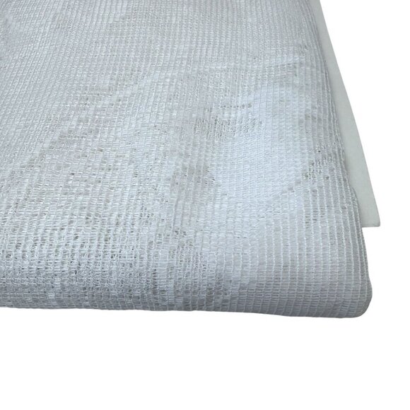 Holiday Quaker Lace Round Tablecloth 70" Round White Snowmen New Vintage - Picture 5 of 11